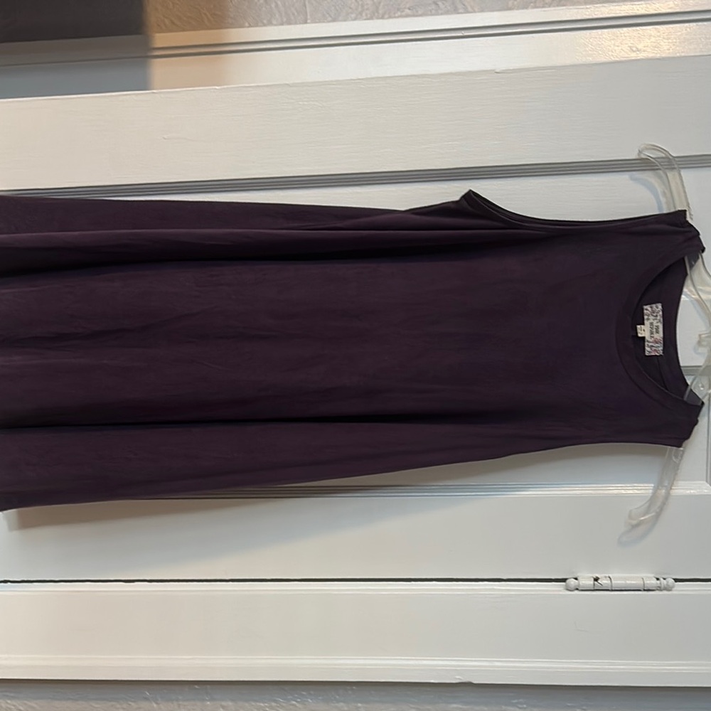 Purple Sleeveless Swing Dress